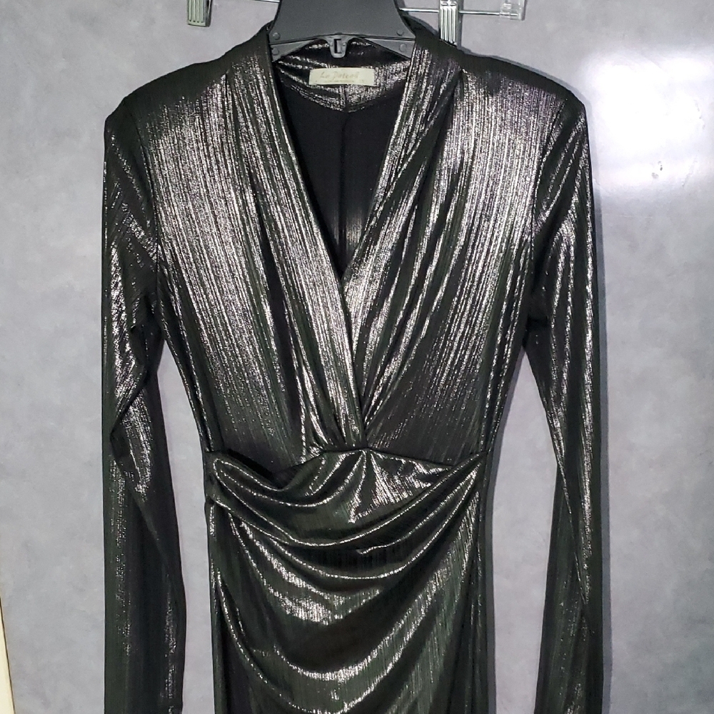 Elegant Black Metallic Dress